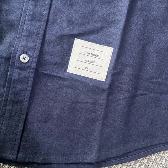 Thom Browne Navy 4-Bar Shirt - Picture 4 of 9